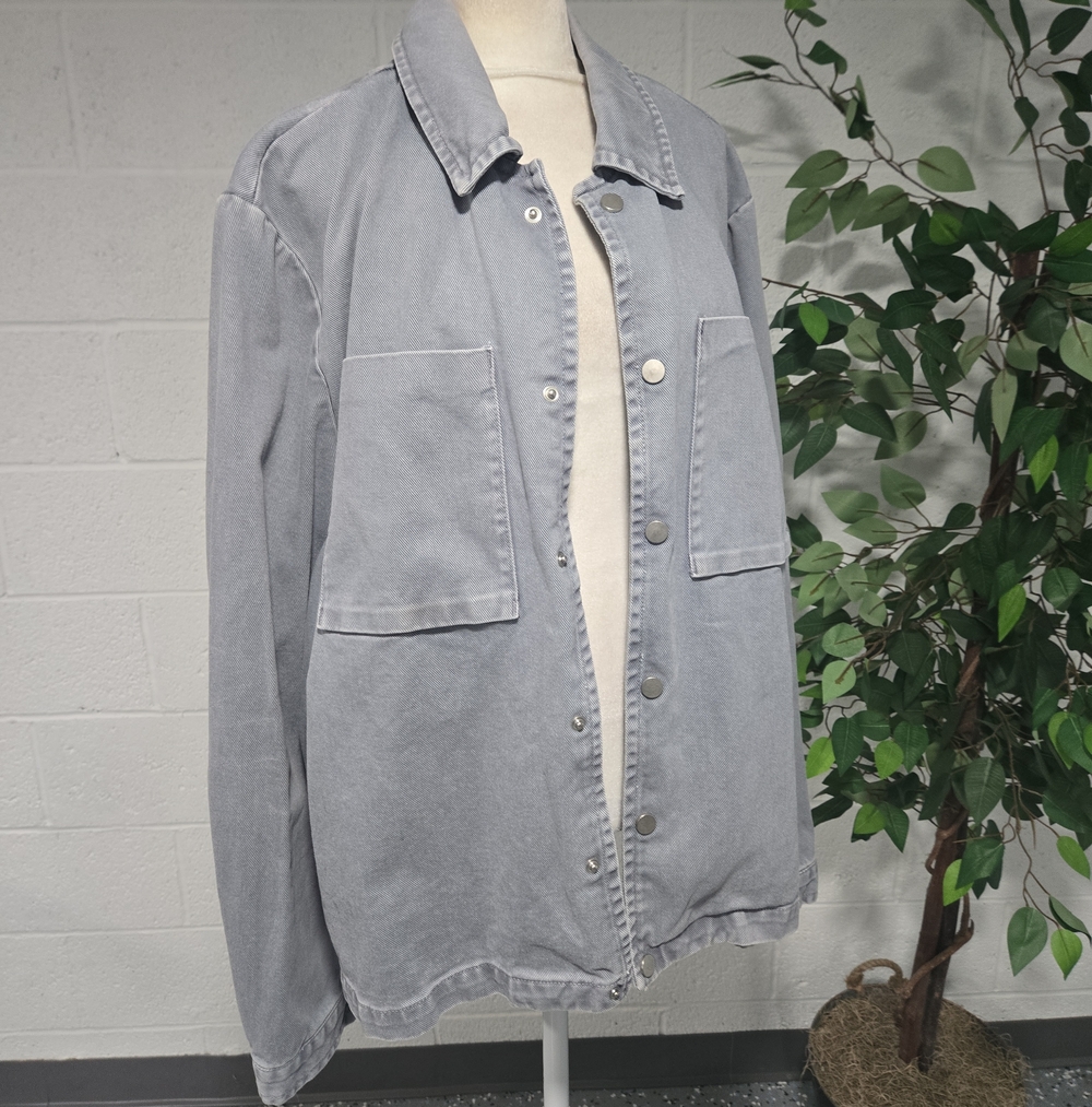 Cotton Canvas Cropped Chore Jacket Utility Cabincore Mens Large